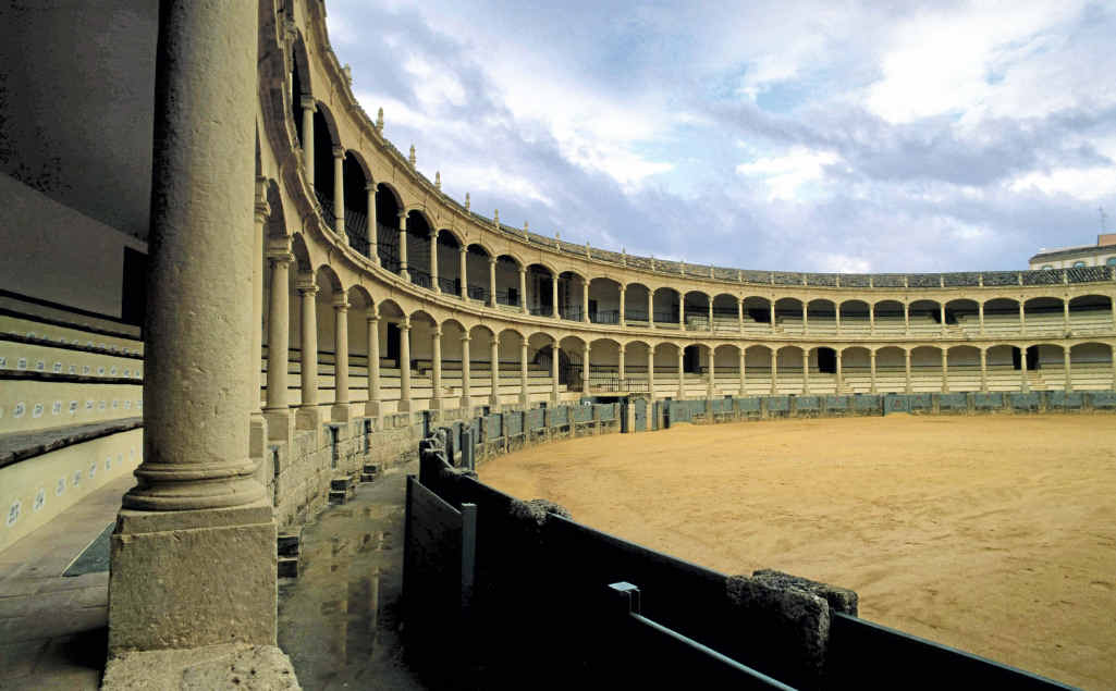 Plaza de Toros bullring, Ronda's second most-photographed icon. Plaza de Toros bullring, Ronda's second most-photographed icon.
